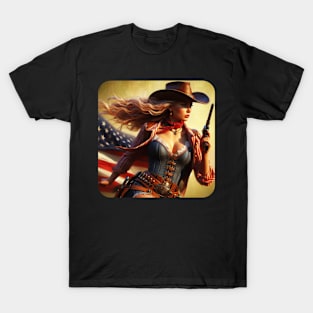 Western Era Oil Painting Art - Woman #3 T-Shirt